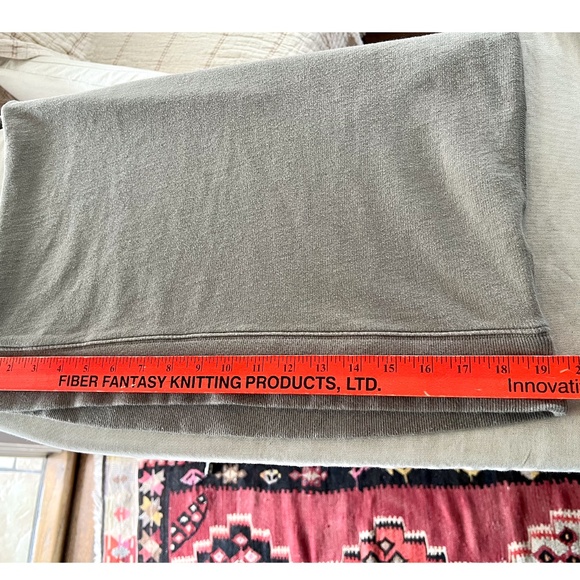 NAADAM Cotton/Cashmere Blend 1/4 Zip Pullover Top in Taupe - S - Picture 10 of 12